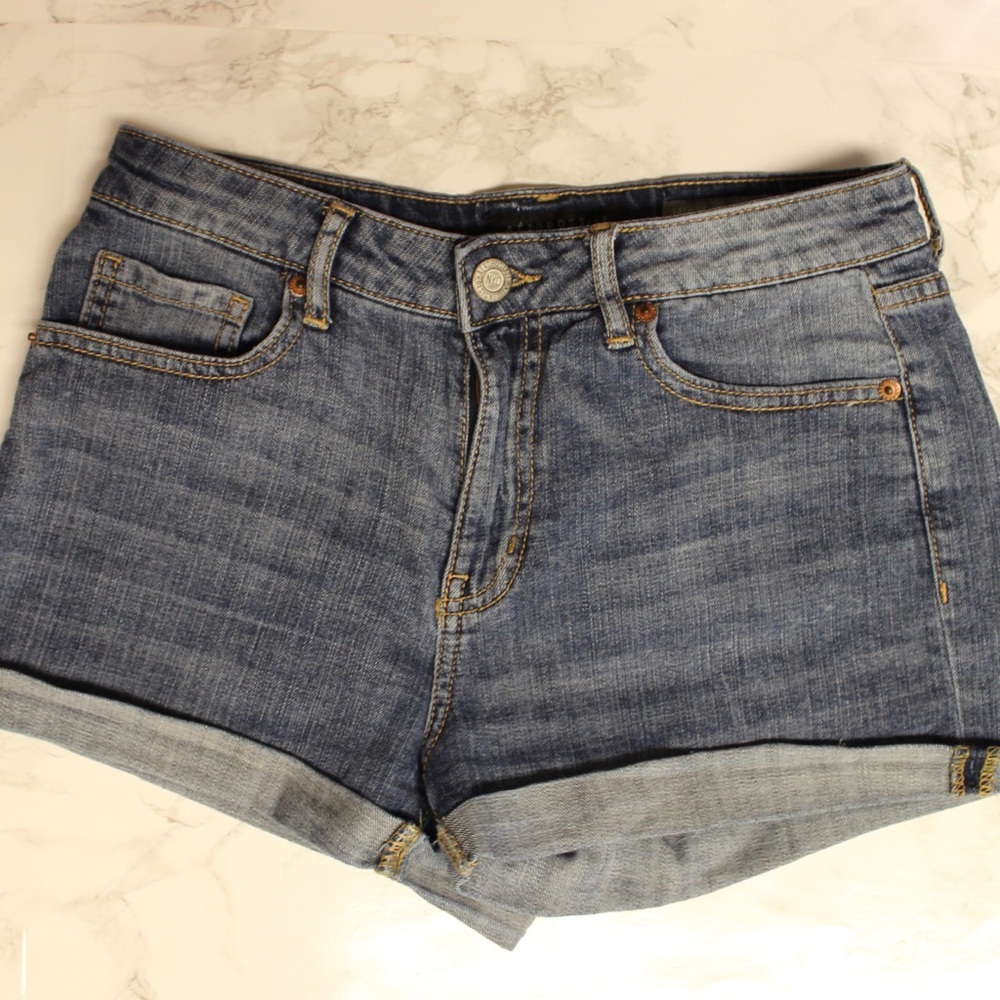 🎀 3/23 Aeropostale Denim High Waisted Shorts - Picture 1 of 5